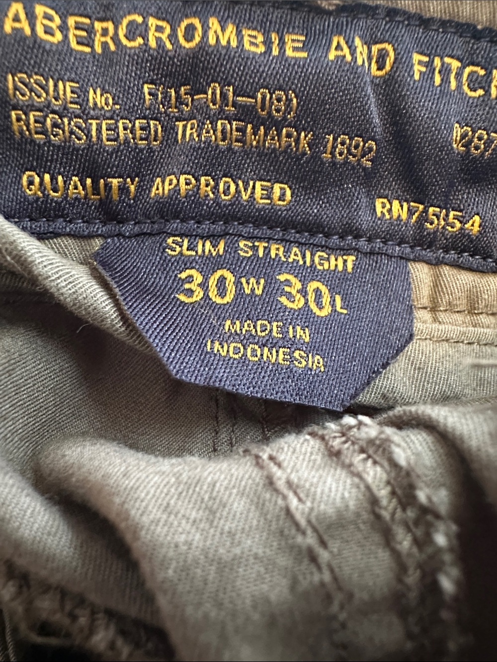 Abercrombie & Fitch Slim Straight Paratrooper pants vintage Y2K